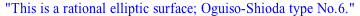 This is a rational elliptic surface; Oguiso-Shioda type No.6.