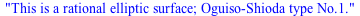 This is a rational elliptic surface; Oguiso-Shioda type No.1.