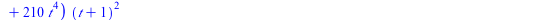 Discriminant = `+`(`-`(`*`(64, `*`(`+`(`*`(`^`(t, 10)), `*`(10, `*`(`^`(t, 9))), `*`(9, `*`(`^`(t, 8))), `-`(`*`(96, `*`(`^`(t, 7)))), `*`(210, `*`(`^`(t, 6))), `-`(`*`(252, `*`(`^`(t, 5)))), `-`(`*`(...