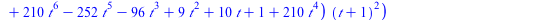 `+`(jay, `-`(invariant)) = `+`(`/`(`*`(1728, `*`(`^`(`+`(1, `-`(`*`(6, `*`(`^`(t, 2)))), `*`(`^`(t, 4)), `*`(4, `*`(t)), `*`(4, `*`(`^`(t, 3)))), 3))), `*`(`+`(`*`(`^`(t, 10)), `*`(10, `*`(`^`(t, 9)))...