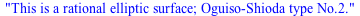 This is a rational elliptic surface; Oguiso-Shioda type No.2.