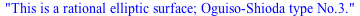 This is a rational elliptic surface; Oguiso-Shioda type No.3.