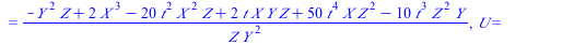 `+`(`*`(`^`(Y, 2), `*`(Z)), `-`(`*`(2, `*`(t, `*`(X, `*`(Y, `*`(Z)))))), `-`(`*`(`^`(X, 3))), `*`(5, `*`(`^`(t, 2), `*`(`^`(X, 2), `*`(Z)))), `*`(4, `*`(X, `*`(`^`(Z, 2)))), `-`(`*`(20, `*`(`^`(t, 2),...