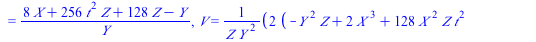 `+`(`*`(`^`(Y, 2), `*`(Z)), `-`(`*`(12, `*`(X, `*`(Y, `*`(Z))))), `*`(`+`(`-`(192), `-`(`*`(320, `*`(`^`(t, 2))))), `*`(Y, `*`(`^`(Z, 2)))), `-`(`*`(`^`(X, 3))), `-`(`*`(`+`(`*`(32, `*`(`^`(t, 2))), 1...