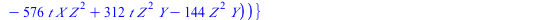 `+`(`*`(`^`(Y, 2), `*`(Z)), `*`(`+`(t, `-`(6)), `*`(X, `*`(Y, `*`(Z)))), `*`(`+`(`-`(4), `-`(`*`(6, `*`(t)))), `*`(Y, `*`(`^`(Z, 2)))), `-`(`*`(`^`(X, 3))), `-`(`*`(`+`(`-`(`*`(`/`(5, 4), `*`(`*`(`^`(...