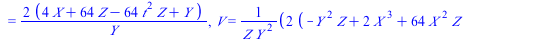 `+`(`*`(`^`(Y, 2), `*`(Z)), `*`(12, `*`(X, `*`(Y, `*`(Z)))), `*`(`+`(192, `*`(64, `*`(`^`(t, 2)))), `*`(Y, `*`(`^`(Z, 2)))), `-`(`*`(`^`(X, 3))), `*`(16, `*`(`+`(t, `-`(1)), `*`(`+`(t, 1), `*`(`^`(X, ...