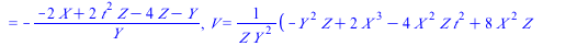 `+`(`*`(`^`(Y, 2), `*`(Z)), `*`(4, `*`(X, `*`(Y, `*`(Z)))), `*`(8, `*`(Y, `*`(`^`(Z, 2)))), `-`(`*`(`^`(X, 3))), `-`(`*`(`+`(`-`(`*`(`^`(t, 2))), 2), `*`(`^`(X, 2), `*`(Z)))), `*`(4, `*`(X, `*`(`^`(Z,...